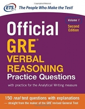 Cover art for Official GRE Verbal Reasoning Practice Questions, Second Edition, Volume 1