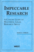 Cover art for Impeccable Research, A Concise Guide to Mastering Legal Research Skills (American Casebook) (Coursebook)