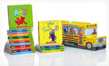 Cover art for Sesame Street ABCs and 123s with Elmo and Friends 16 Book Bus