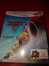 Cover art for Cars 3 bluray dvd digital target exclusive lightning McQueen puzzle car exclusive