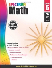 Cover art for Spectrum Math Workbook, Grade 6