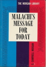 Cover art for Malachi's message for today (G. Campbell Morgan library)
