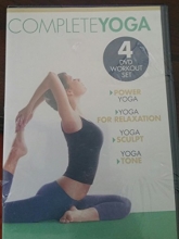 Cover art for Gaiam Complete Yoga 4 DVD Set Power Yoga / For Relaxation / Sculpt / Tone
