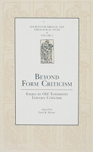 Cover art for Beyond Form Criticism: Essays in Old Testament Literary Criticism (Sources for Biblical and Theological Study Old Testament Series)  Vol. 2