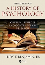 Cover art for A History of Psychology: Original Sources and Contemporary Research
