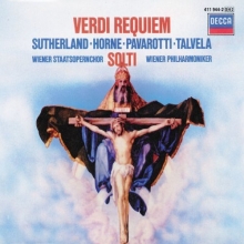 Cover art for Verdi: Requiem / Sutherland, Horne, Pavarotti, Talvela, Solti