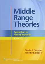 Cover art for Middle Range Theories: Application to Nursing Research (Peterson, Middle Range Theories)
