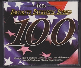 Cover art for 100 Favorite Patriotic Songs
