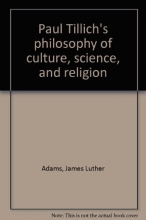 Cover art for Paul Tillich's philosophy of culture, science, and religion