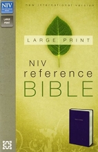 Cover art for NIV, Reference Bible, Large Print, Imitation Leather, Blue, Red Letter Edition