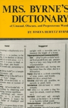 Cover art for Mrs Byrne's Dictionary of Unusual, Obscure, and Preposterous Words