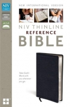 Cover art for NIV, Thinline Reference Bible, Bonded Leather, Black, Red Letter Edition