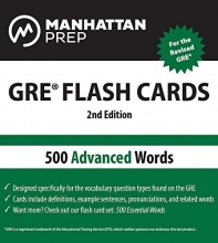 Cover art for 500 Advanced Words: GRE Vocabulary Flash Cards (Manhattan Prep GRE Strategy Guides)