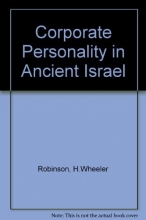 Cover art for Corporate Personality in Ancient Israel