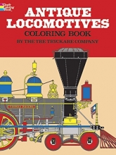 Cover art for Antique Locomotives Coloring Book