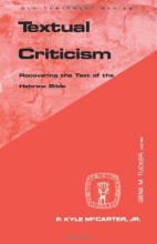 Cover art for Textual Criticism (Guides to Biblical Scholarship Old Testament Series)