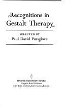 Cover art for Recognitions In Gestalt Therapy