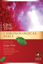 Cover art for The One Year Chronological Bible NLT, Premium Slimline Large Print