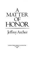 Cover art for A Matter of Honor
