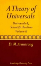 Cover art for A Theory of Universals: Volume 2: Universals and Scientific Realism (Universals & Scientific Realism)