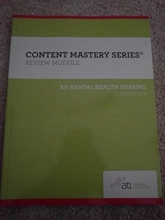 Cover art for Content Mastery Series RN mental health nursing Edition 10.0 9781565335707