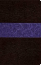 Cover art for ESV Large Print Thinline Reference Bible (TruTone, Brown/Plum, Paisley Design)