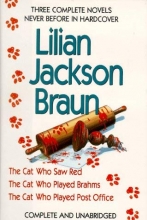 Cover art for Three Complete Novels: The Cat Who Saw Red / The Cat Who Played Brahms / The Cat Who Played Post Office