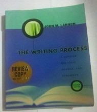 Cover art for The Writing Process- A Concise, Rhetoric, Reader and Handbook, Professional Review Copy, 8th