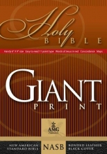 Cover art for Giant Print Handy-Size Reference Bible: NASB 1977 Edition (AMG Giant Print Handy-Size Bibles)