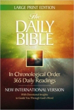 Cover art for The Daily Bible: With Devotional Insights to Guide You Through God's Word, New International Version, Large Print Edition