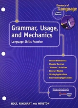 Cover art for Elements of Language, 3rd Course, Grade 9: Grammar Usage and Mechanics- Language Skills Practice