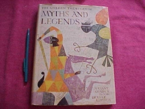Cover art for The Golden Treasury of Myths and Legends, a Giant Golden Book Deluxe Edition