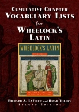Cover art for Cumulative Chapter Vocabulary Lists for Wheelock's Latin 2nd Ed. (English and Latin Edition)
