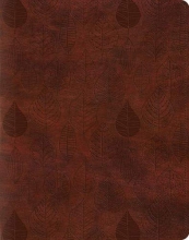 Cover art for Holy Bible English Standard Version Single Column Journaling Bible, Trutone, Chestnut, Leaves Design