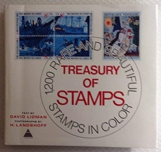 Cover art for Treasury of stamps: 1,200 rare and beautiful stamps in color