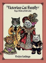 Cover art for Victorian Cat Family Paper Dolls in Full Color