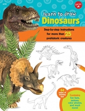 Cover art for Learn to Draw Dinosaurs: Step-by-step instructions for more than 25 prehistoric creatures-64 pages of drawing fun! Contains fun facts, quizzes, color photos, and much more!