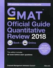 Cover art for GMAT Official Guide 2018 Quantitative Review: Book + Online (Official Guide for Gmat Quantitative Review)