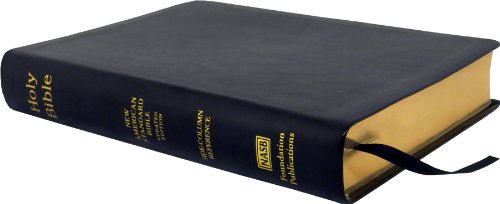 Cover art for NASB Side-Column Reference Wide Margin Bible; Black Leathertex