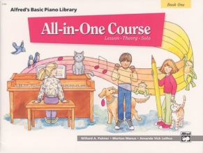 Cover art for All-in-One Course for Children: Lesson, Theory, Solo, Book 1 (Alfred's Basic Piano Library)