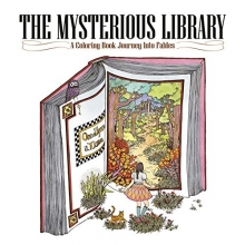 Cover art for The Mysterious Library: A Coloring Book Journey Into Fables