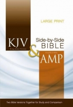 Cover art for KJV, Amplified, Parallel Bible, Large Print, Hardcover, Red Letter Edition: Two Bible Versions Together for Study and Comparison