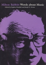 Cover art for Milton Babbitt: Words About Music (Madison Lectures)