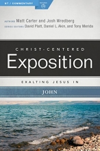 Cover art for Exalting Jesus in John (Christ-Centered Exposition Commentary)