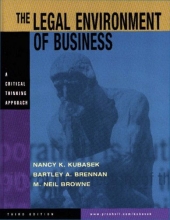 Cover art for The Legal Environment of Business: A Critical Thinking Approach