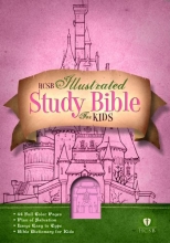 Cover art for HCSB Illustrated Study Bible for Kids, Pink LeatherTouch