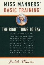 Cover art for Miss Manners' Basic Training: The Right Thing to Say