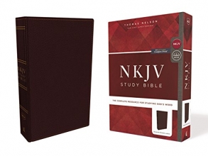 Cover art for NKJV Study Bible, Premium Bonded Leather, Burgundy, Comfort Print: The Complete Resource for Studying Gods Word