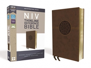 Cover art for NIV, Thinline Reference Bible, Leathersoft, Brown, Red Letter Edition, Comfort Print