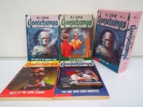 Cover art for Goosebumps Boxed Set, Books 5 - 8: The Curse of the Mummy's Tomb, Let's Get Invisible!, Night of the Living Dummy, and The Girl Who Cried Monster